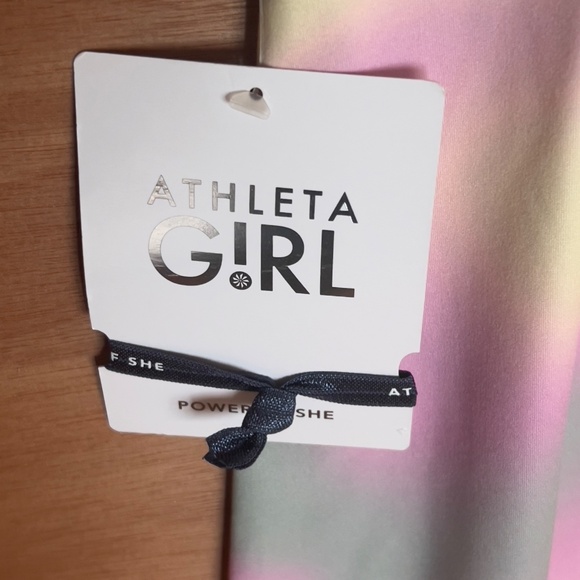 NWT Athleta Girl Goal Getter Short size XXL/16 athletic pastel pink yellow green - Picture 5 of 7